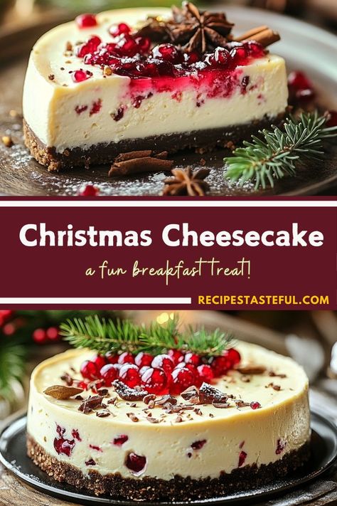 This creamy, decadent cheesecake is the perfect holiday dessert! With a smooth, rich filling and a buttery graham cracker crust, it's topped with festive berries or a holiday-themed topping to bring extra cheer to your table. Whether for Christmas dinner, family gatherings, or holiday parties, this cheesecake is a showstopper that's sure to impress your guests and satisfy every sweet tooth! Christmas Dinner Family, Christmas Cheesecake, Dinner Family, Vanilla Whipped Cream, Holiday Dessert, Green Food Coloring, Festive Treats, Graham Cracker Crust, Candy Melts