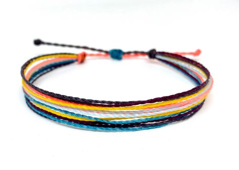 Waterproof Bracelet, Multistrand Bracelet, String Bracelet Patterns, Wax Cord Bracelet, Surfer Bracelets, Beach Anklets, Pura Vida Bracelets, Thread Bracelets, Multi Strand Bracelet