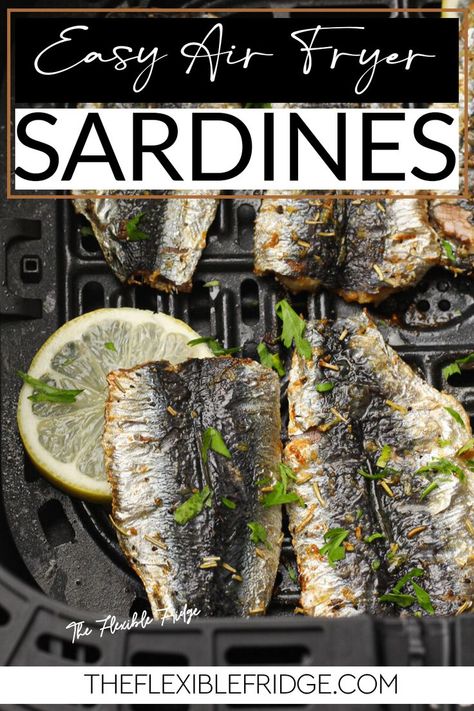 I’m not a huge fan of canned sardines, but I’ve been wanting to try cooking them in my air fryer. So, I did some research on how to do it and decided to give it a go. The verdict? They were surprisingly good! If you’re not sure whether or not you’ll like them, I recommend starting with just one or two sardines. Once you get used to the taste, you can work your way up to more. | @TheFlexibleFridge #airfryersardines #howtocooksardines #easysardinerecipes Can Sardine Recipes Ideas, Date Nut Roll Recipe, Sardines Recipes, Sardine Recipes Canned, Sardines Recipe, Nut Roll Recipe, Canned Sardines, Sardine Recipes, Nut Rolls