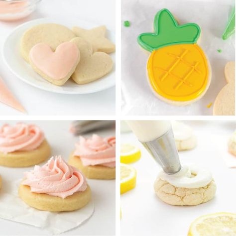 Sugar Cookie Icing Without Corn Syrup (4 Recipes) - Design Eat Repeat Cookie Icing Recipe Without Corn Syrup, Crisco Sugar Cookies, Sugar Cookie Buttercream Frosting, Design Eat Repeat, Christmas Cookie Frosting, Cookie Frosting Recipe, Sugar Cookie Icing Recipe, Powdered Sugar Icing, Cookie Icing Recipe