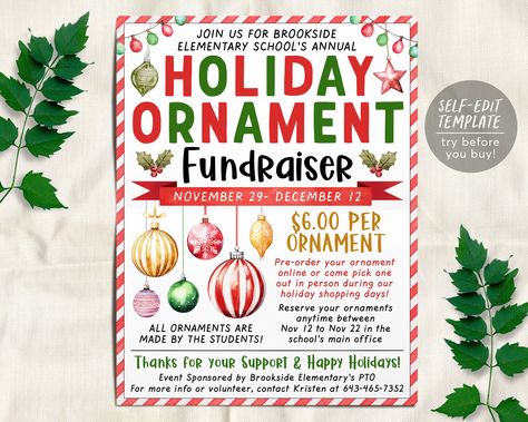 Gift Wrap Fundraiser, Christmas Fundraiser Ideas, Ornament Fundraiser, Elf Stuff, December Ideas, Christmas Luncheon, Pto Ideas, Fundraising Activities, Xmas Shopping