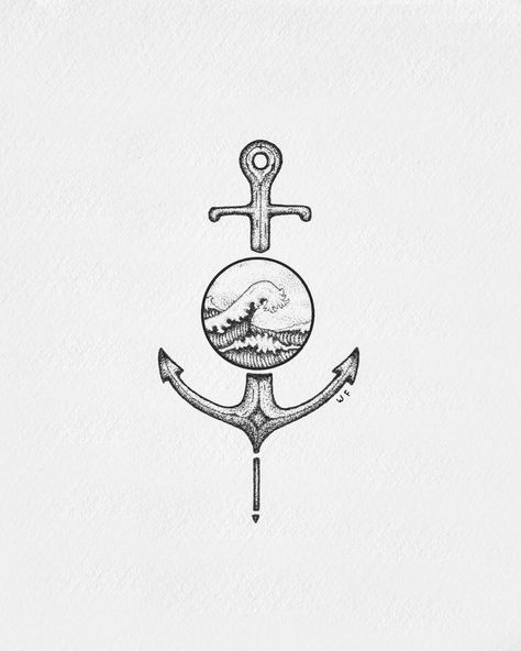 Nautical Compass And Anchor Tattoo, Naval Compass Tattoo, Wave Anchor Tattoo, Sailing Tattoo Men, Cruise Ship Tattoo Ideas, Navy Tattoos For Men, Small Nautical Tattoo, Cruise Tattoo, Tatuagem Percy Jackson