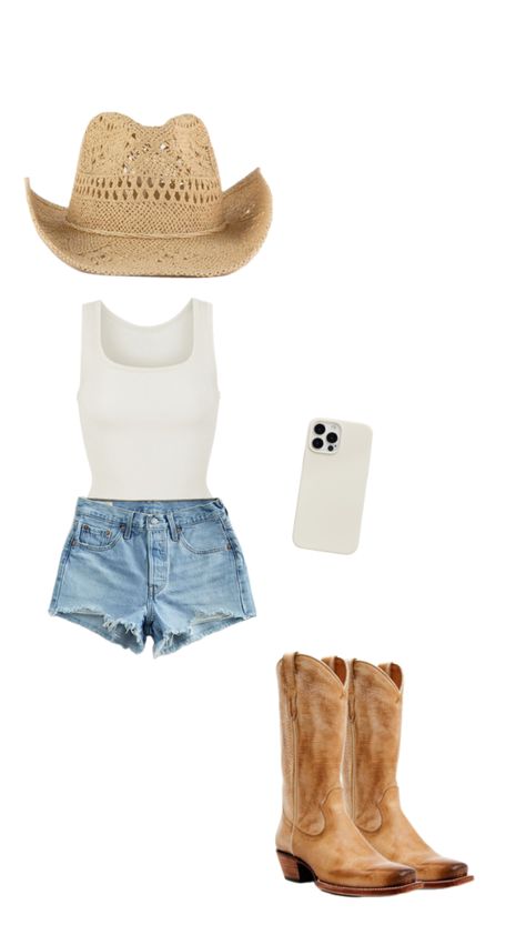 #countryconcertfitinspo Country Concert Outfits, Outfits Shorts, Looks Country, Country Concert Outfit, Concert Outfits, Country Concerts, Country Concert, Country Outfits, Short Boots