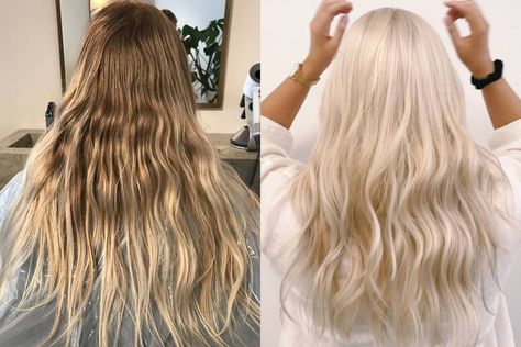 White Blonde Hair: How To Go Platinum Blonde And Best Products | Glamour UK Corte Shag, Blonde Hair Pale Skin, Blonde Hair At Home, Blonde Aesthetic, Platinum Blonde Hair Color, White Blonde Hair, Bleach Blonde Hair, Hair White, Ash Blonde Hair