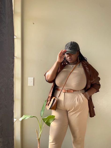 Tan Monochrome Outfit, Brown And Nude Outfit, Monochromatic Outfit Plus Size, Nude Color Outfits, Philanthropy Outfits, Brown Monochromatic Outfit, Brown Monochrome Outfit, Winter Outfits Black Women, Photoshoot Lookbook