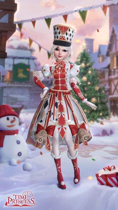 ❄️The snow-covered and flawless dreamscape represents her purest hope. She hopes that when she awakens, her dream can continue in the form of her lover's whisper~❤️💚 🦌This outfit was available in the special holiday story “Winter Wishes” (Available on 12/21)!#timeprincess #dressup #story #outfit #game #style #fashion #xmas #Christmas #newyear #happynewyear #event Winter Wonderland Outfit, Costume Illustration, Princess Games, Game Style, Holiday Stories, Trendy Christmas Outfits, Winter Wishes, Regency Dress, Time Princess