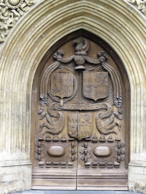 bath somerset | Bath, Somerset, England, UK Stunning Entryways, Bath Abbey, Interesting Doors, Carved Door, Porte Cochere, When One Door Closes, Bath England, Cool Doors, Carved Doors