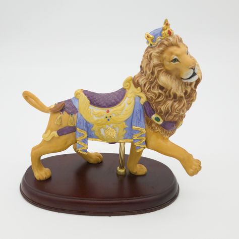 Excited to share the latest addition to my #etsy shop: LENOX Carousel Lion | Animals Collection Cabinet de Curiosite | Fine Porcelain Sculptured Figurine | For Display Ceramic Lion Figurine https://etsy.me/3djYo1i #thanksgiving #birthday #gold #blue #lenoxfigurine #chi Carousel Animals, China Display, Carousel Horses, China Sets, Bisque Porcelain, Wood Bridge, Animal Figurines, Fine Porcelain, Porcelain Figurines