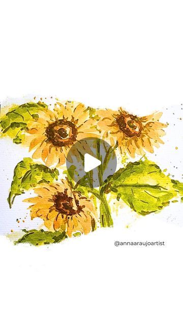 Anna Araujo on Instagram: "Some imaginary loose sunflowers in watercolor.
Did you like?

#myart #artist #painting #brazilianartists #flower #watercolorpainting #watercolour_gallery #looseflorals #loosewatercolor #sunflowers" Loose Watercolor, Artist Painting, Watercolor Paintings, Sunflower, Flowers, Floral, On Instagram, Instagram