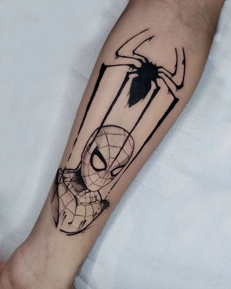 Unique Hand Tattoos, Pop Culture Tattoos, Tricep Tattoos, Tiger Tattoo Sleeve, Sketchy Tattoo, Spiderman Tattoo, Culture Tattoos, Tatuagem Masculina Pequena, Latest Tattoo Design