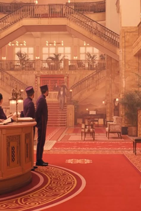 Best On Screen TV Film Interior Inspiration | British Vogue Film Interior, Bioshock Art, Hotel Plan, Haunted Hotel, Grand Budapest Hotel, Grand Budapest, Vintage Hotels, Budapest Hotel, Beautiful Film