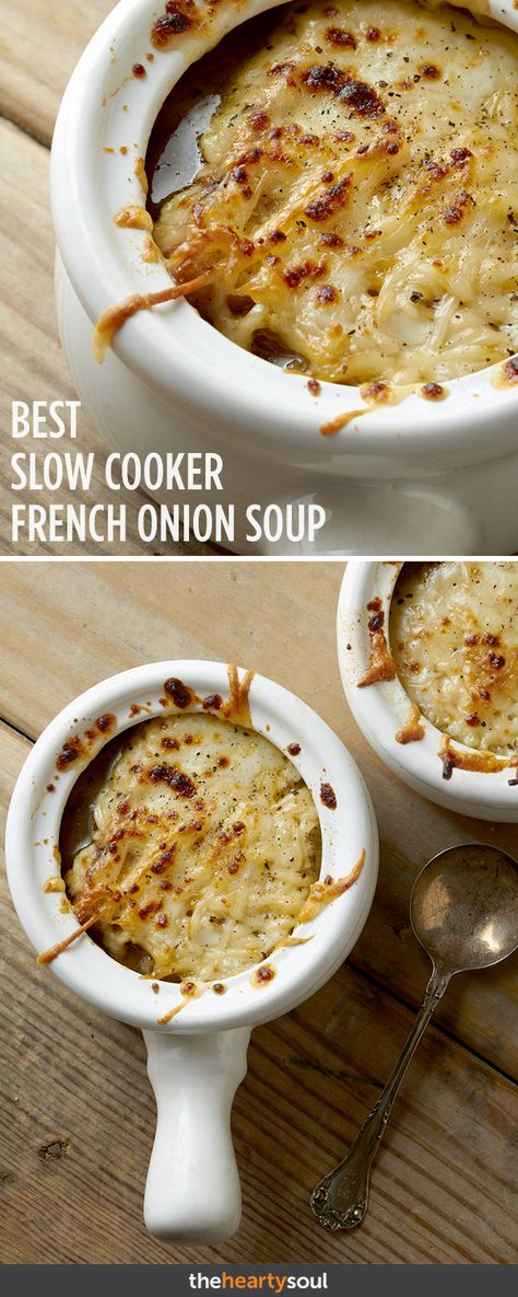 Slow Cooker French Onion Soup Recipe, French Onion Soup Recipe Slow Cooker, Best Soup Ever, Slow Cooker French Onion Soup, The Best Soup, Onion Soup Recipe, French Soup, French Onion Soup Recipe, Crockpot Soup Recipes