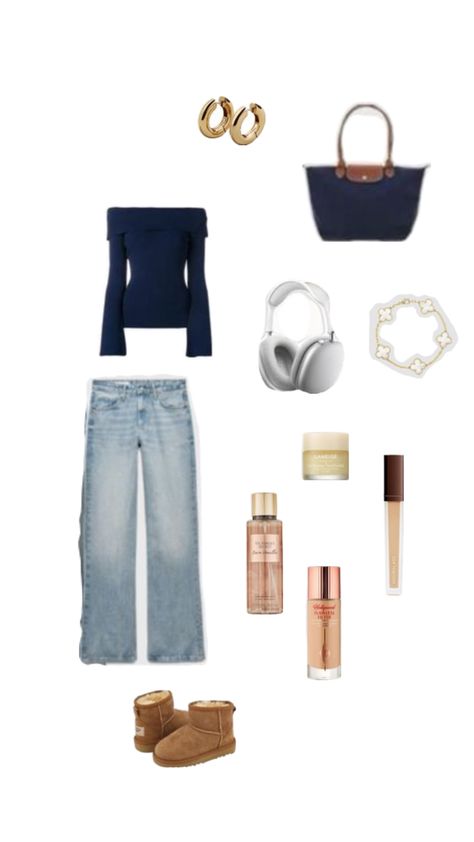 Inspo outfit navy blue aesthetic Navy Ralph Lauren Sweater Outfit, Navy Blue Clothes Aesthetic, Navy Blue Monochromatic Outfit, Cute Blue Outfits Aesthetic, Navy Blue Aesthetic Outfit, Grey And Blue Outfit, Aesthetic Blue Outfits, Navy Outfits For Women, Dark Blue Outfits