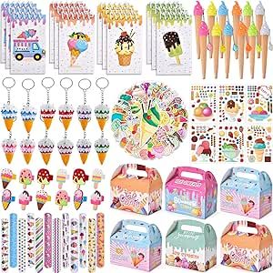 Two Sweet Birthday Party, Ice Cream Party Favors, Ice Cream Party Theme, Donut Ice Cream, Ice Cream Gift, Slap Bracelets, Mini Notebooks, Kids Gift Guide, Candyland Decorations