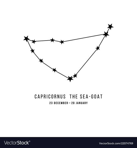 Capricornus Constellation Tattoo, Capricorn Star Constellation Tattoo Zodiac Signs, Capercorn Zodiac Tattoo, Sea Goat Tattoo Capricorn, Constellations Quotes, Capricornus Art, Capricornus Constellation, Capricorn Sign Tattoo, Constellation Capricorn