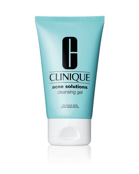 Acne Solutions™ Cleansing Gel | Clinique Clinique Acne, Deep Clean Skin, Clinique Acne Solutions, Salicylic Acid Acne, Brush Cleanser, Acne Solutions, Clear Acne, Unclog Pores, Prevent Acne