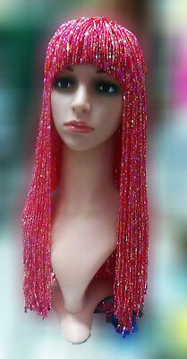 DaNeeNa M535Y Cher Sexy Pageant Dance Samba Vegas Burlesque Bugle Beaded Hat Wig | eBay Vegas Burlesque, Burlesque Party, Sugar Beads, Prom Girl Dresses, Beaded Hat, Mardi Gras Beads, Bugle Beads, Hair Beads, Business Inspiration