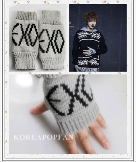 I waaannnttt Exo Fashion, Exo Merch, Kris Exo, Grey Gloves, Kpop Diy, Kpop Merchandise, Korean Products, Kim Jongdae, Kpop Exo