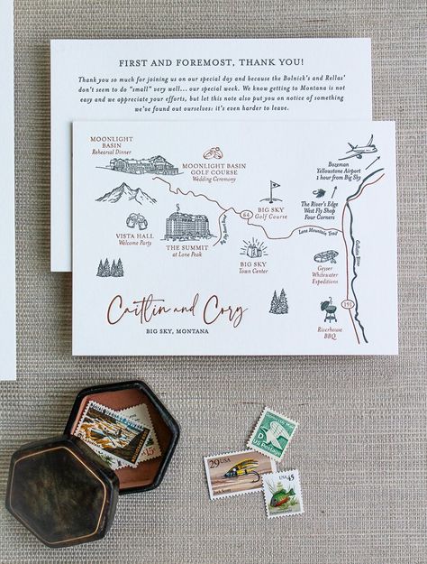 Mountain Chic Wedding, Big Sky Wedding, Mountain Chic, Chic Wedding Invitations, Big Sky Montana, River Edge, Fly Shop, Welcome To The Party, Big Sky