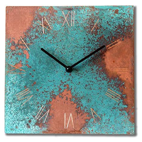 Southwest Home, Travel Themed Room, Turquoise Wall, Rustic Wall Clock, Rustic Wall Clocks, Turquoise Walls, 7th Wedding Anniversary, Bathroom Guest, How To Make Wall Clock