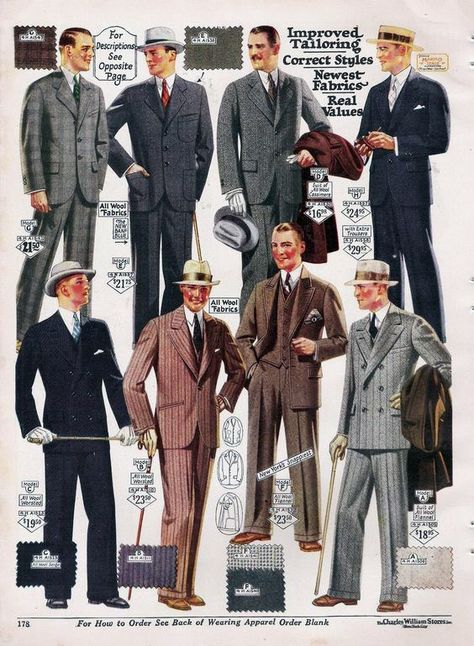 1950s Mens Fashion Style Guide - A Trip Back In Time  - Formal suits for special occasions may have received a few style makeovers, but for the most part, the quintessential tuxedo plus dinner jackets in black and white remained constant throughout the 1950s, while daytime suits continued to be churned out in blue, black and brown color palettes. Happily, by decades’ end, shop windows were filled with charcoals, greys and tans. 1920s Suit, 1950s Fashion Menswear, 1950s Mens Fashion, 1920s Mens Fashion, 1920s Men, Suit Guide, Americana Vintage, 1950s Mens, Mens Fashion Smart