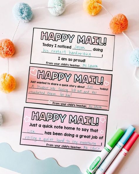 Happy Mail Teacher, Teacher Mail, Take Home Folders, Teaching Classroom Decor, Feeling Left Out, Preschool Ideas, Future Classroom, Teaching Classroom, 3 Kids