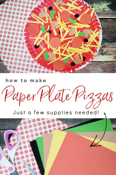 Make Paper Plate Pizzas! Fun and Easy Craft Activity for Kids! Pizza Plate Craft, Shapes Pizza Craft, Pizza Crafts For Preschool, Make A Pizza Craft, Paper Plate Pizza Craft Preschool, Paper Plate Pizza Craft, Ireland Crafts, Paper Plate Pizza, Pizza Craft