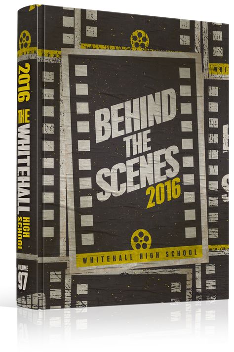 Yearbook Cover - Unused - "Behind The Scenes" Theme - Hollywood, Silver Screen… Yearbook Movie Theme, Behind The Scenes Yearbook Theme, Yearbook Idea, Yearbook Covers Themes, Film Theme, Yearbook Covers Design, Yearbook Staff, Yearbook Cover, Yearbook Spreads