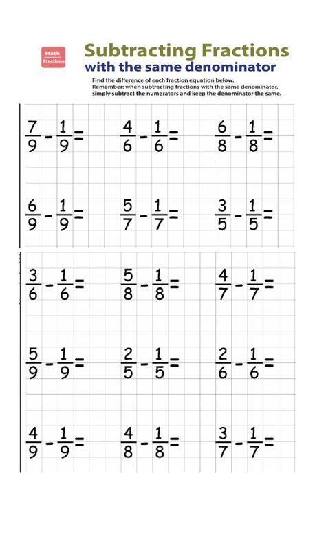 Adding and Subtracting Fractions with Like Denominators worksheet Maths Worksheet For Class 5 Fraction, 4 Class Maths Worksheet, Adding Like Fractions Worksheet, Subtraction Of Fractions Worksheet, Like And Unlike Fractions Worksheet, Fractions Adding And Subtracting, Fraction Subtraction Worksheet, Adding Fractions Worksheet, Adding And Subtracting Fractions With Like Denominators