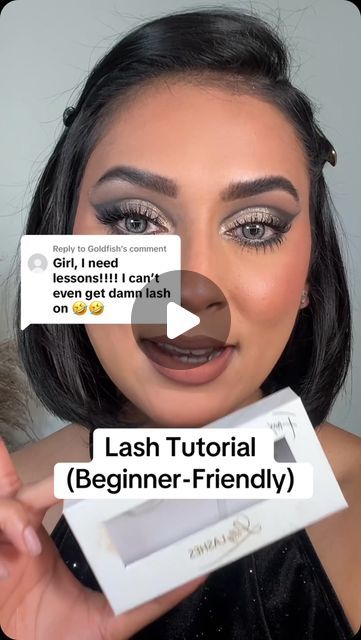 Rashna Kutwaroo on Instagram: "This is how I taught myself how to apply lashes, I hope this is helpful. If not, let me know I’ll try simplifying it more🙈♥️

@loreal.canada - Panorama Mascara
@lillylashes 

#lashapplication #lashtutorial #falselashes #falselashapplication #stepbystep #makeuptips #makeuptipsandtricks #makeupforbeginners #easylashapplication #makeup #makeuphacks" How To Put On Lashes Without Glue, How To Put Lashes On Yourself, How To Apply Lashes, Panorama Mascara, Put On Lashes, Apply Lashes, Lashes Tutorial, Makeup For Beginners, I Cant Even