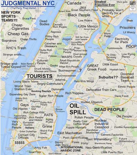 NYC stereotypes - Imgur Nyc Map, Nyc Guide, New York City Map, Lessons Learned In Life, Map Of New York, Visit New York, Vintage New York, Smart Kids, I Wish I Knew