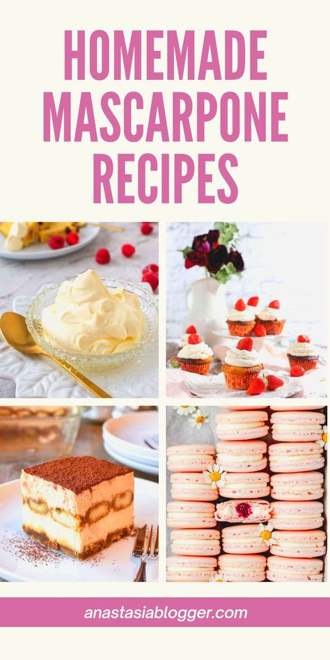 If you are looking for ways on how to prepare mascarpone, then here are 15 homemade mascarpone recipes you can whip up in no time! #mascarpone #desserts #italianrecipes Recipes With Mascarpone, Keto Mascarpone, Mascarpone Desserts, Marscapone Recipes, Carrot Cake Loaf Recipe, Easy Pumpkin Dip, Homemade Mascarpone, Pumpkin Dip Recipe, Giada De Laurentiis Recipes