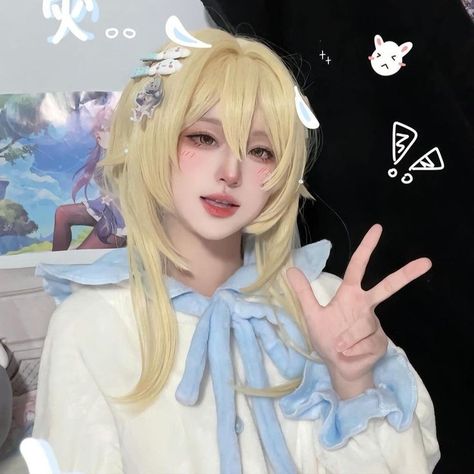 Lumine Cosplay Makeup, Lumine Makeup, Lumine Cosplay, Cosplay Boy, Casual Cosplay, Kawaii Accessories, Cosplay Makeup, Star Rail, Cosplay Anime