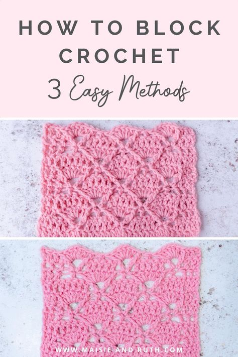 Blocking Crochet, Easy Baby Blanket Crochet, Cotton Yarn Projects, Block Crochet, Crochet Ripple Pattern, Crochet 101, Teddy Bear Sewing Pattern, Easy Baby Blanket, Granny Square Crochet Patterns Free