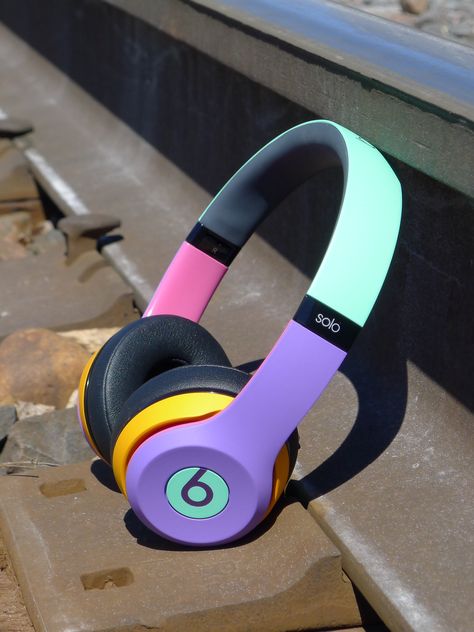 What's on the playlist today? #custom #Beats #headphones Custom Beats Headphones, Cool Headphones, Custom Beats, Beats Headphones Wireless, Open Back Headphones, Cute Headphones, Girl With Headphones, Best Headphones, Electronics Design