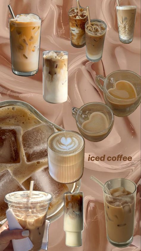 yummy iced coffee aesthetic Iced Coffee Wallpaper, Coffee Wallpaper Aesthetic, Coffee Collage, Iced Coffee Aesthetic, Veggie Tales, Coffee Wallpaper, Coffee Obsession, Coffee Theme, Ice Coffee