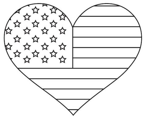 American Flag Coloring Pages - Best Coloring Pages For Kids Heart Flag Craft, Flag Coloring Pages Free Printable, American Flag Drawing, American Flag Coloring Page, Veterans Day Coloring Page, American Flag Pictures, Memorial Day Coloring Pages, Fourth Of July Crafts For Kids, American Flag Kids