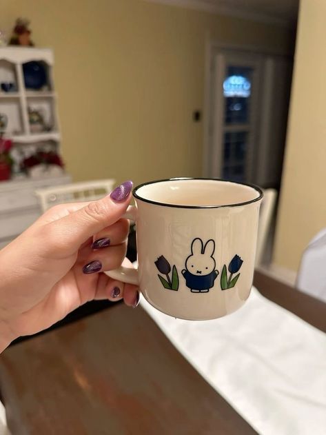 Miffy Pottery Painting, Miffy Pottery, Miffy Mug, Coffee Mug Painting, Diy Pottery Painting, Pretty Mugs, Pottery Painting Designs, Painted Pottery, Keramik Design