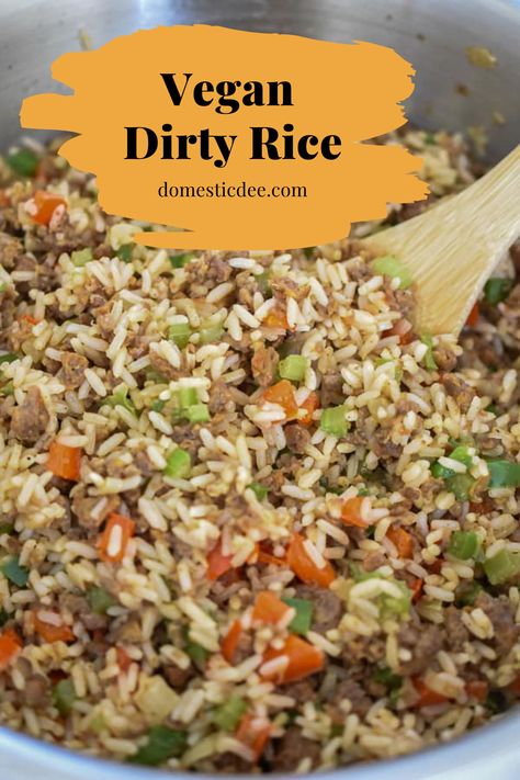 Vegan Dirty Rice Recipe, Dirty Rice Recipe Easy, Veg Crispy, Dirty Rice Recipe, Vegetables And Rice, Rice Recipes Vegan, Steak And Rice, Bhaji Recipe, Vegan Rice