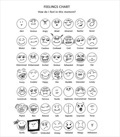 Emojis And Their Meanings, Emoji Chart, Feelings List, Emotions Chart, Attendance Chart, Feelings Faces, List Of Emotions, Emotions Preschool, Middle School Activities