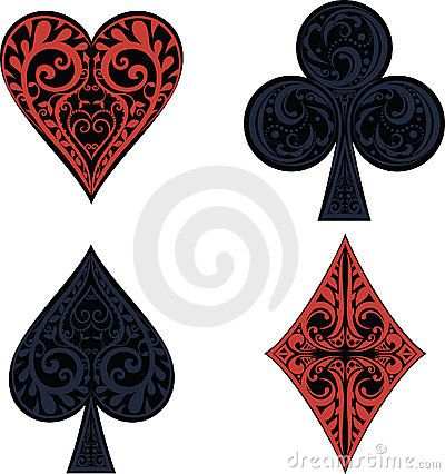 Clubs , Diamonds , Hearts And Spades Royalty Free Stock Photos ... Poker Tattoo, Playing Card Tattoos, Card Tattoo Designs, Card Suits, Diamond Tattoos, Playing Cards Design, Gambling Tattoo, Card Tattoo, Poker Cards