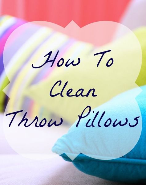 Ever had trouble trying to clean throw pillows? Here is a simple guide. Cleaning Throw Pillows, How To Wash Couch Pillows, How To Clean Decorative Pillows, How To Clean Throw Pillows, How To Wash Throw Pillows, Wash Feather Pillows, Easy S, Large Throw Pillows, How To Clean Pillows