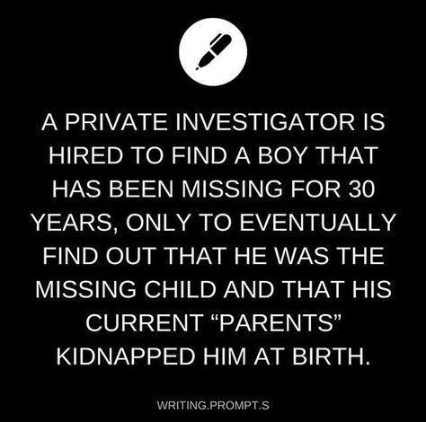 Then got to talk about why he was hired for this missing child too Fiction Writing Ideas, Science Fiction Writing, Character Stories, Fiction Writing Prompts, Story Writing Prompts, Daily Writing Prompts, Book Prompts, Writing Prompts For Writers, Writing Dialogue Prompts