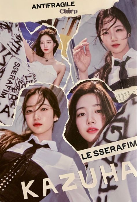 Antifragile Kpop Scrapbook Wallpaper, Kpop Collage Wallpaper, Kpop Collage Edit, Kpop Scrapbook, Le Sserafim Poster Aesthetic, Kpop Collage Journal, Le Sserafim Posters, K Pop Poster Le Sserafim, Kpop Posters Aesthetic Le Sserafim