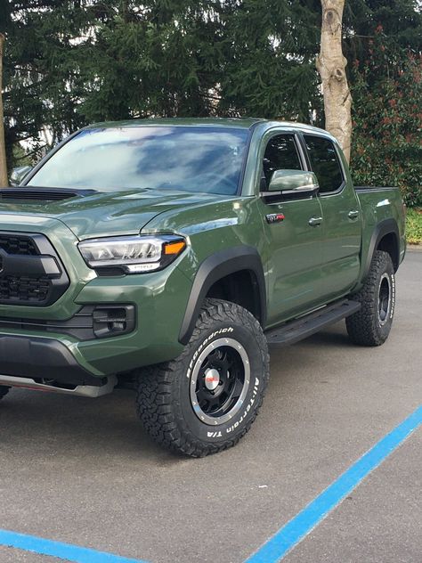 Overland Tacoma, Toyota Offroad, Toyota Tacoma Trd Sport, Big Cars, Tacoma World, Green Truck, Custom Lifted Trucks, Dually Trucks, Auto Shop