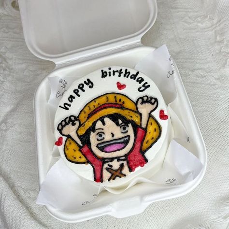 Kue One Piece, One Piece Bento Cake, Monkey D Luffy Cake, Luffy Cake One Piece, Bento Cake Anime, One Piece Cake Anime, One Piece Birthday Cake, Luffy Cake, One Piece Food