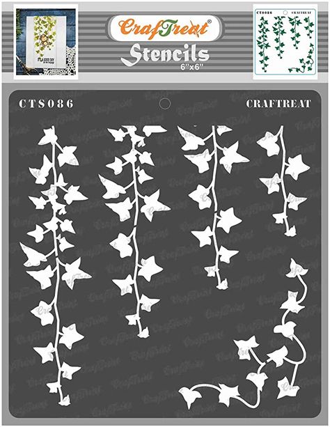 Ivy Stencil, Vine Stencil, Diy Albums, Hanging Ivy, Ivy Flower, Flower Stencils, Craft Stencils, Stencil Stickers, Stencils For Painting