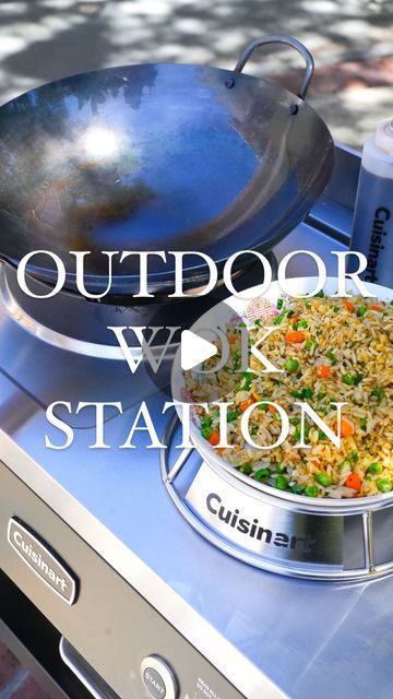 Chris Joe on Instagram: "Over the past year I’ve been working with the @cuisinartoutdoors team to develop a 50,000 BTU Outdoor Wok Station and it’s finally here! #AD We poured our heart and soul into this product to make it the BEST it can possibly be, and after months of user testing, I’m proud to say that it has all the essential features that a home cook needs to achieve restaurant-quality wok cooking at home:    🔥50,000 BTU burner that heats up the wok in seconds  🔥Includes a high-quality hand hammered 14 inch carbon steel wok  🔥Plenty of prep space including a lower shelf  🔥Stable towel rack and tool hooks  🔥Retails for $349.99! The perfect gift or addition to your outdoor cooking arsenal – get it in the link in my bio! Use my code CJ50OFF for $50 off the Wok Station only now unt Outdoor Wok Station, Outdoor Wok Burner, Outdoor Wok Cooking Station, Wok Burner Outdoor, Outdoor Wok Kitchen, Carbon Steel Wok, Wok Cooking, Tool Hooks, User Testing