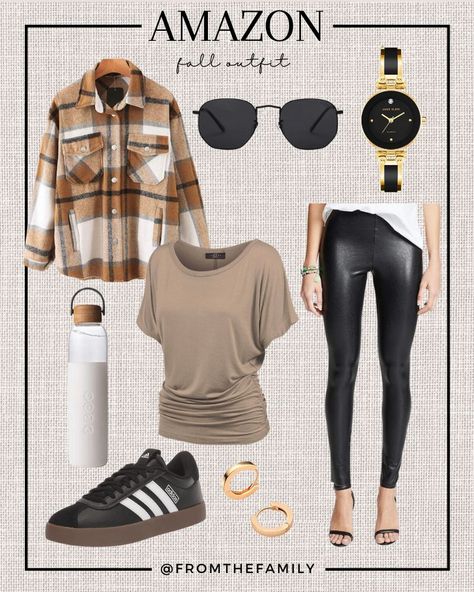 Amazon Fashion // Shacket Outfits Cheap Trendy Black Shacket, Trendy Plaid Collared Shacket, Trendy Black Fall Shacket, Trendy Oversized Plaid Shacket, Walmart Plaid Shacket, Shacket Outfit, Beige Boots, Beige Hat, Fringe Bags