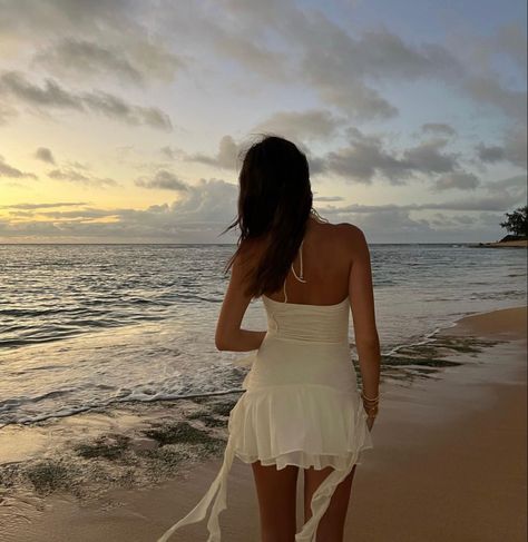 Beach Night Outfit, Beach Night, White Summer Dress, Outfit Goals, White Summer, Fashion Poses, Say You, Summer Dress, Pins